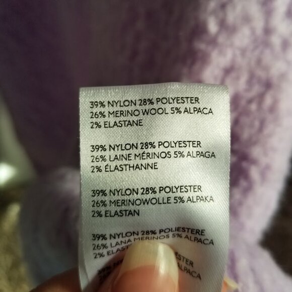 Anthropologie Women's Sweater Small Purple Simone Lavender Wool Alpaca Blend - Picture 7 of 7